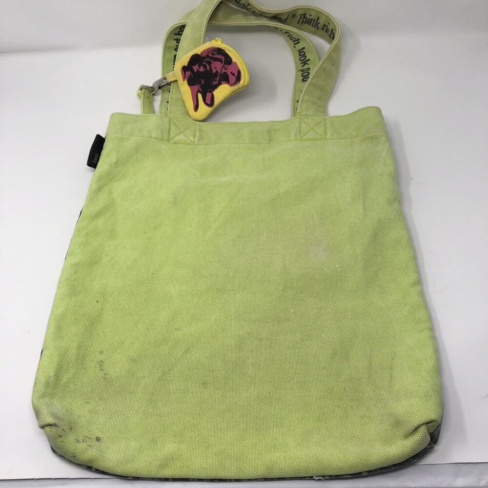 RARE Loop NYC Andy Warhol Floral Canvas Tote Bag + & Coin Pouch READ - Picture 2 of 10